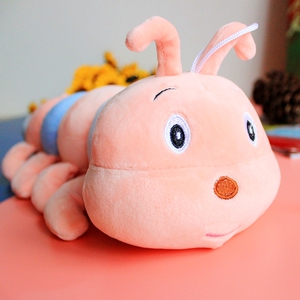 网红软萌毛毛枕毛绒玩具公仔儿童安抚娃娃k长号睡觉抱虫小条可爱