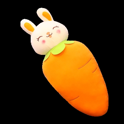 胡萝卜抱枕毛绒玩具萝卜公仔可爱睡觉床上布娃娃玩偶长条枕头超