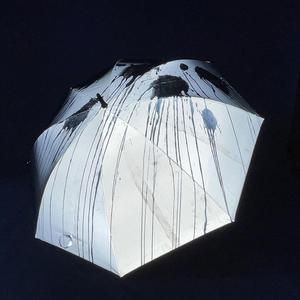 bilibili飞恋伞厂会发光的伞夜行反光雨伞创意遇水变色大号黑胶自