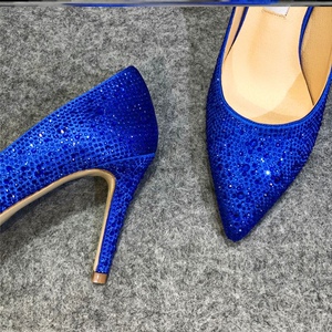 蓝色婚鞋高跟鞋秀禾新娘上轿婚纱两穿主婚纱平时可穿法式高级感