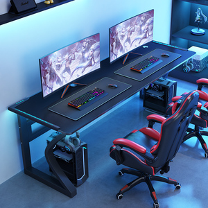 双人电脑桌台式卧室家用书桌椅套装组合网吧酒店情侣游戏电竞桌子