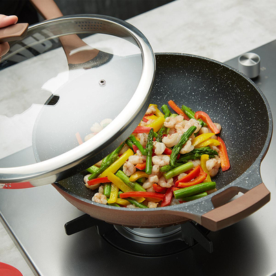 底石家烟电平锅菜炒德专锅饭不油燃世粘磁灶麦气用朗炒少用炉锅锅