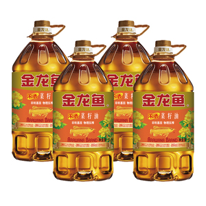 9016人付款天猫金龙鱼浓香菜籽油5l*4桶 非转基因物理压榨食用油植物