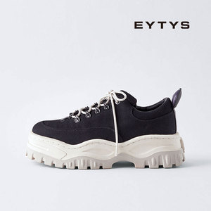 eytys angel黑色帆布运动鞋 厚底低帮鞋 男女同款