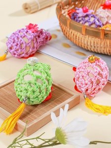 端午鸡蛋网兜立夏蛋套diy蛋兜鹅蛋装蛋袋护蛋袋成品保护套蛋套笼