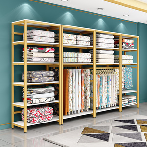 家纺店被芯被子陈列柜四件套展示架床上用品布料货架枕头展架高柜