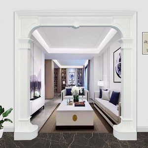 欧式造型垭口别墅l客厅阳台双包套实木烤漆门套线装饰包边雕花定