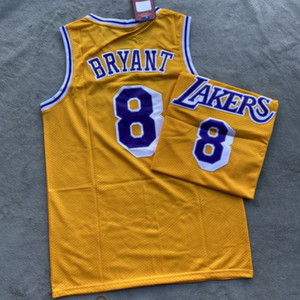 科比球衣24号8号詹姆斯23号湖人刺绣男女通用速干kobe复古篮球服