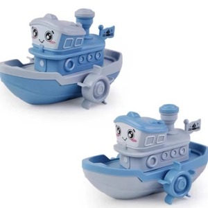 儿童戏水玩具轮船宝宝浴室洗澡玩具游泳发条小船澡盆漂浮水上玩具