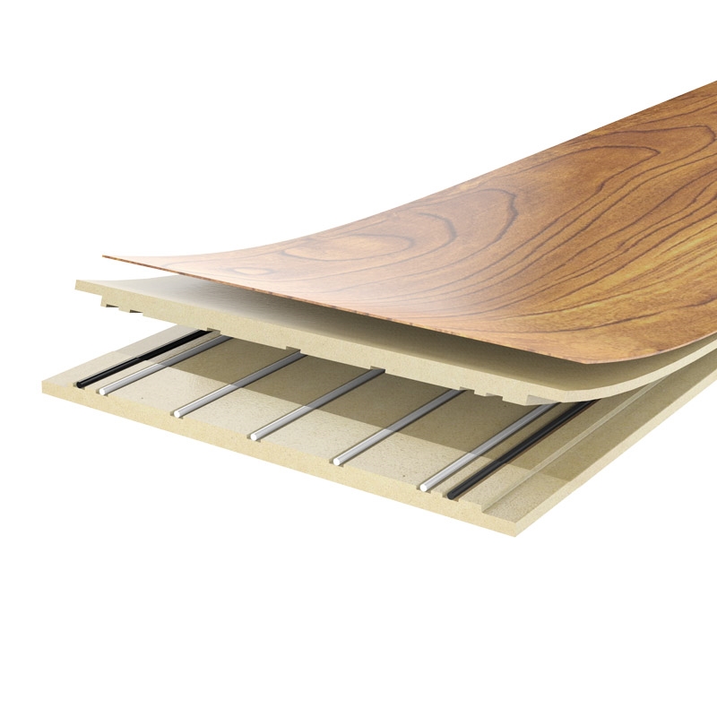 自发热二合一地暖地板碳晶电发热无辐射客厅复合强化木地板家用