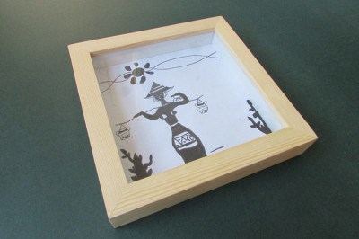 立体相框2框画框木中空衍装裱框纸蝴蝶手机框标本实橡皮泥