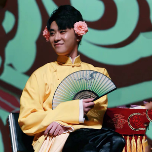 扇 折扇中国风h张云雷二爷同款 古风女舞蹈扇21cm夏季折叠便携小