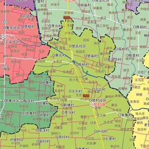 2020年6月安徽省亳州市蒙城县交通旅游行v政乡镇村落地图