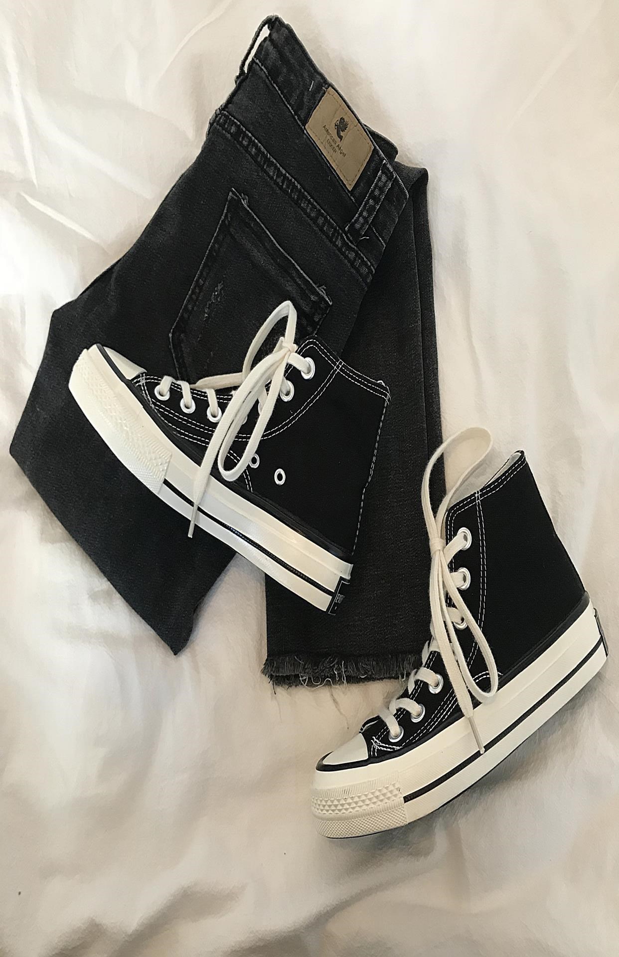 黄洛林帆布鞋高帮