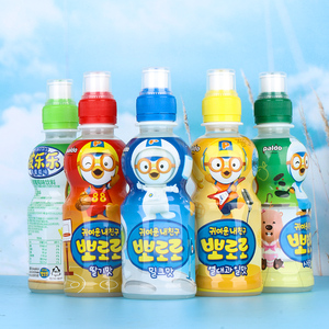 韩国pororo啵乐乐儿童牛奶果味饮料波乐乐24瓶整箱批宝露露饮品