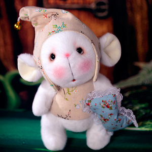 正版治愈系小老鼠公仔布娃娃玩偶可爱毛绒玩具送女朋友孩生日礼物