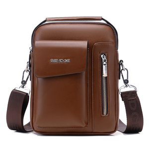 意尔康正品牌真皮男包单肩包牛皮斜挎包胸包挂包男士包包休闲时尚