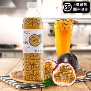 台湾永大百香果汁950ml 冷冻百香原浆原汁鲜果榨取含果肉奶茶原料