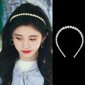 满月之下请相爱鞠婧祎雷初夏同款珍珠发箍女压发森系头箍头饰发饰
