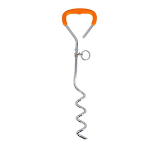 固定器犬用通用地桩多功能地插拴狗固定桩栓狗桩地面螺纹户外加固