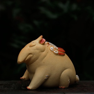 高端【食梦貘】吃梦兽美梦文艺失物招領礼品手工陶瓷摆件床头柜北