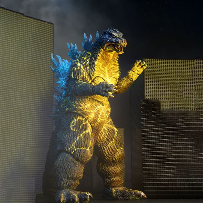 正版neca哥斯拉2003电影版杀兽光线车h7寸可动手办玩具.g.