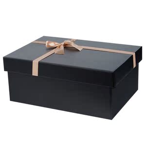 黑色超大号礼物盒长方形特大包装盒泡沫礼盒空盒子礼品盒可放鞋盒