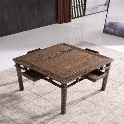 鸡翅茶木仿s古木实桌椅木红木餐桌花梨休闲麻将棋方桌小牌桌l