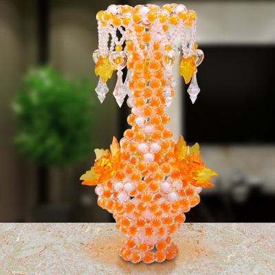 diy手工串珠花瓶材料包创意制作客厅摆件欧式散珠编织大珠子