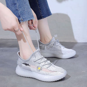 牛筋底运动鞋女夏季透气网面椰子鞋女休闲轻便跑步鞋子女士软底鞋