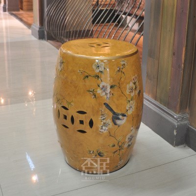 花客妆瓷子换凳古陶式式鸟鼓凳凳中厅鞋梳凳瓷式凳凳美m新中筝陶s