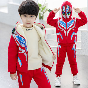 噢特曼奥衣服套装潮赛罗银河欧布迪迦羽绒卫衣男孩子童冬加绒加厚