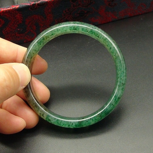 南阳玉独山玉独玉天蓝d料59lmmm扁条平安镯手镯子.