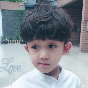 学生.儿童宝假发男孩小孩短发假头套男童蓬松帅气纹理韩版宝烫发