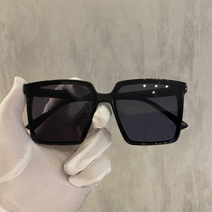 墨镜超大男方形女潮方框拍眼镜框大太阳镜街s显红复古瘦网脸遮