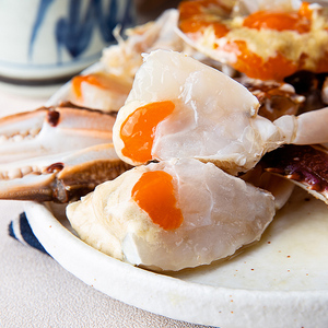 宁波醉蟹梭子蟹舟山红膏呛蟹糊酱母蟹生腌咸螃蟹炝蟹海鲜即食罐装