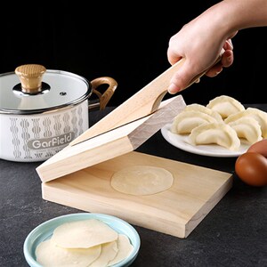 压饺子皮神器家用清明粿工具米果压皮器实木米粑米饺压板包子模具