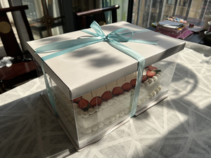 大尺寸长方形特大号四方生日蛋糕盒超大塑料盒子开店庆典蛋糕盒特