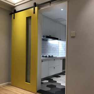 谷仓门现代简约玻璃门抖音卫生间推拉门移门厨房门吊轨门定制门