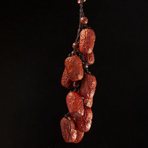 汽车挂件花梨木雕k刻红枣挂件雕刻工艺品男士车内后视镜吉祥摆件