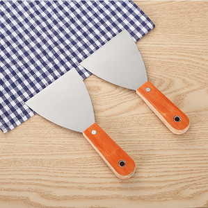 家用加厚加固型木柄油灰刀油漆工具清洁用铲子双色柄碳钢铲刀定制