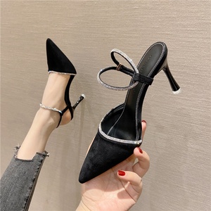 斜头高跟鞋女细跟