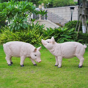 假的仿真超市模型花猪小猪摆件庭院花园院子饭店雕塑动物摆设装饰