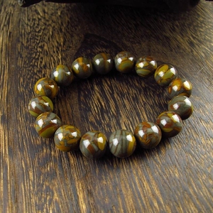 8-10-12mm天然女娲石竹叶玉石手链女手串佛珠饰品礼品