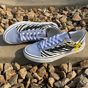 vansеpol蓝斑马条纹帆布鞋style36低帮男鞋透气系带板鞋