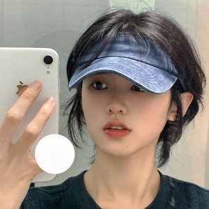 短发适合戴的帽子女韩版水洗做旧空顶帽夏季潮流鸭舌帽时尚原宿