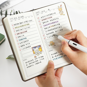 云晗 a6小号笔记本子todolist自律打卡小清新手帐日记本学生备忘录