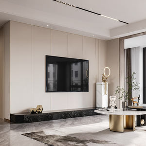 宝奈全屋定制沙发电视背景墙客餐厅卧室集成墙板护墙板无缝集成板