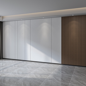 客厅背景墙电视墙木饰面板竹木纤维集成墙板实木格栅装饰板护墙板