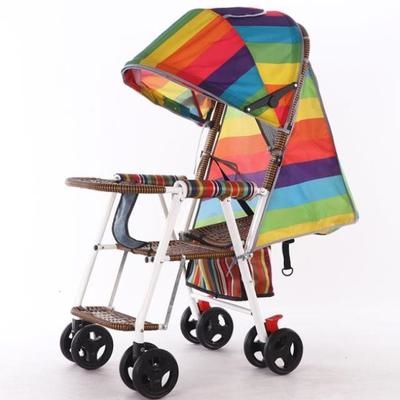 宝宝婴儿车夏凉推车竹子车儿童编织竹藤编推车竹编竹篮车轻便遛娃